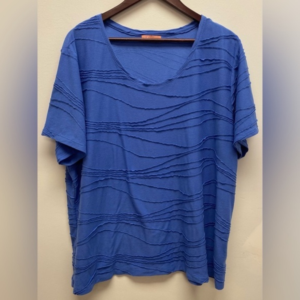 4 for $25 💙 Iyla Textured Short Sleeve Top 💙 3x